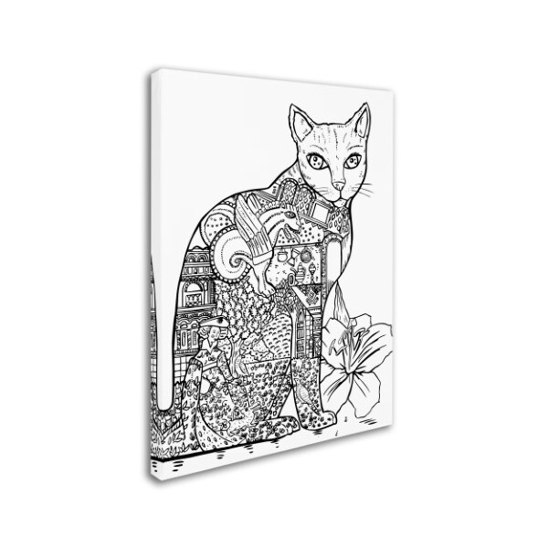 Oxana Ziaka 'Cat 2' Canvas Art,14x19